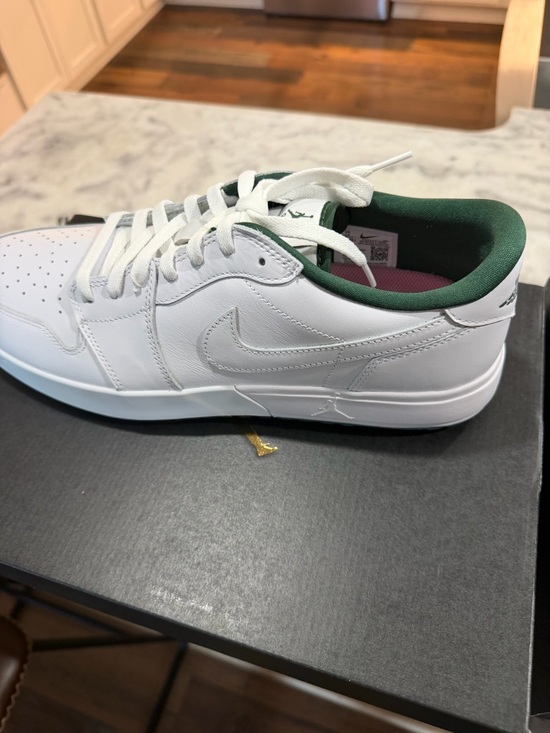 Jordan Other - Jordan Men's White Sneakers with Green Lining